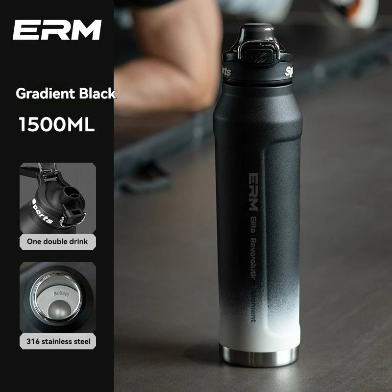 Stainless Steel Double-Wall Insulated Water Bottle with Handle