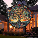 Vintage Tree of Life Wall Art Decor Sun Hanging Sign