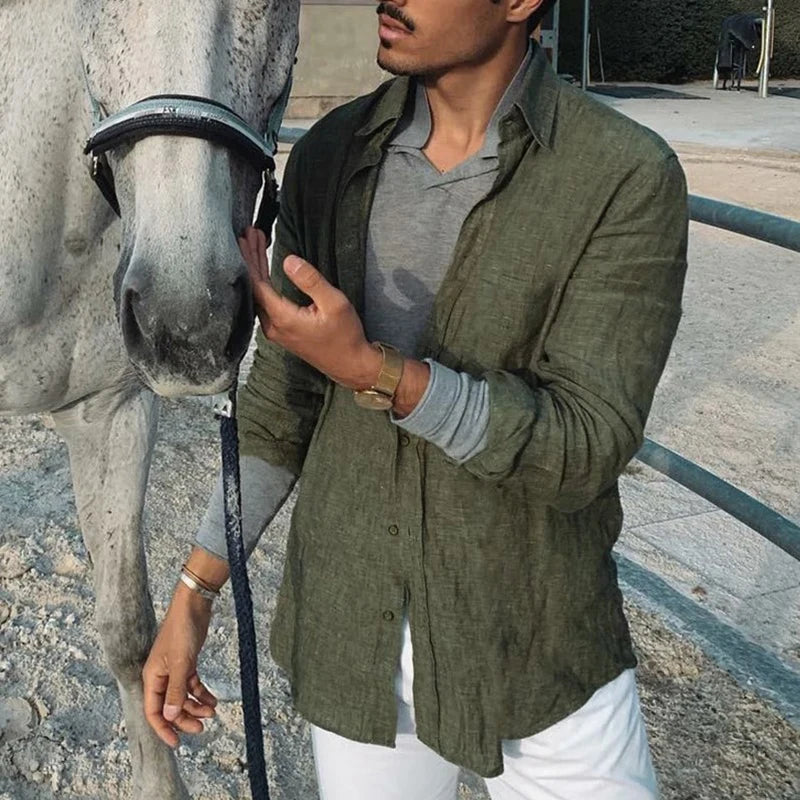 Vintage Long Sleeve Casual Oversized Loose Single Breasted Shirt