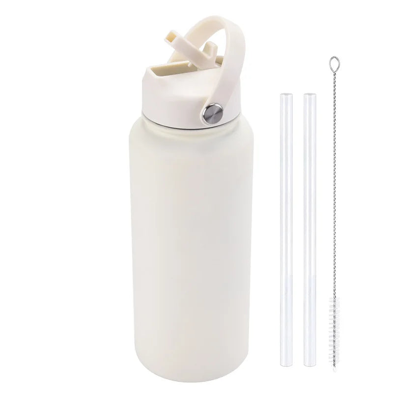 Custom Insulated Water Bottle with Straw