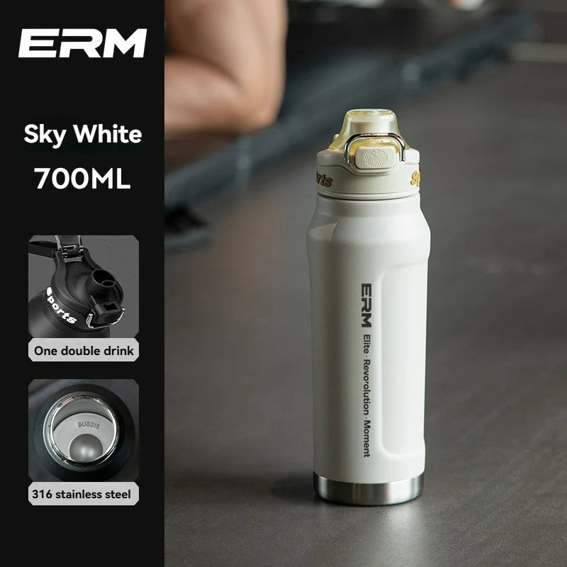 Stainless Steel Double-Wall Insulated Water Bottle with Handle