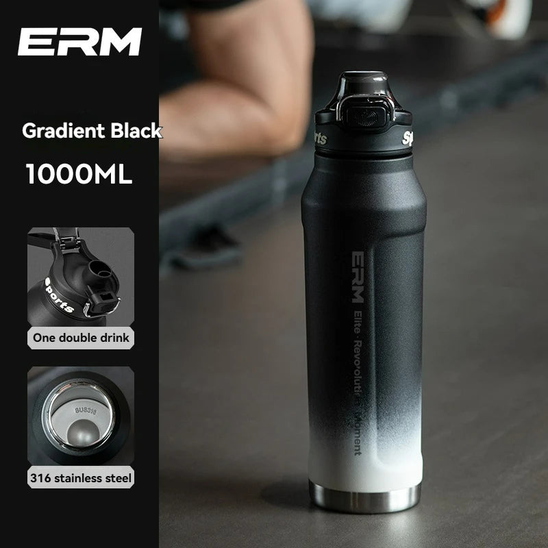 Stainless Steel Double-Wall Insulated Water Bottle with Handle