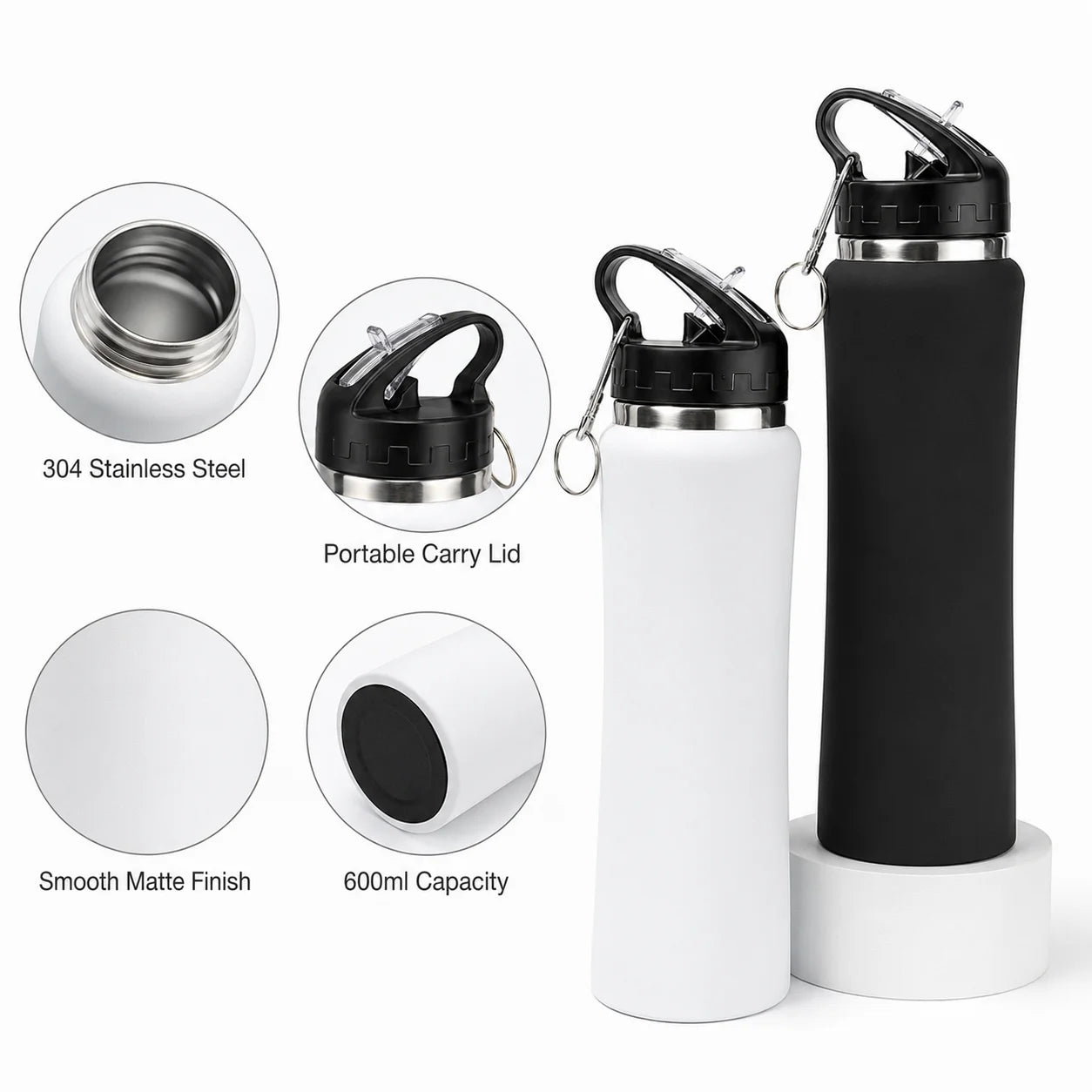 Customizable Insulated Stainless Steel Water Bottle with Personalized Name or Logo