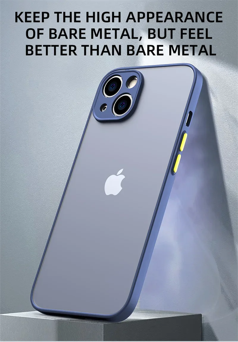 Vintage Shockproof Thin Matte Case For iPhone