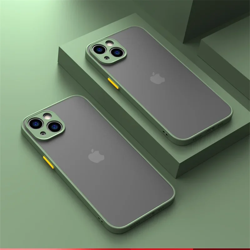 Vintage Shockproof Thin Matte Case For iPhone