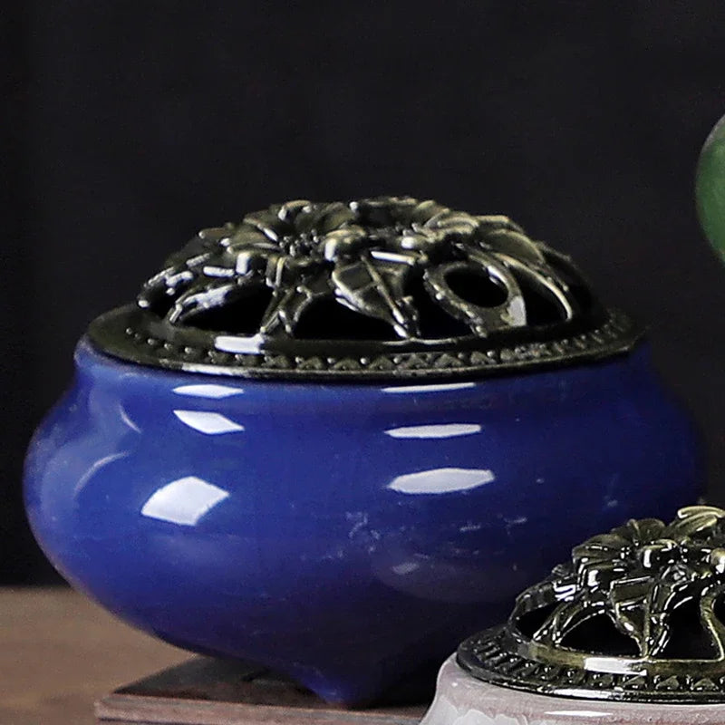 Vintage Ceramic Incense Burner Zen Decor