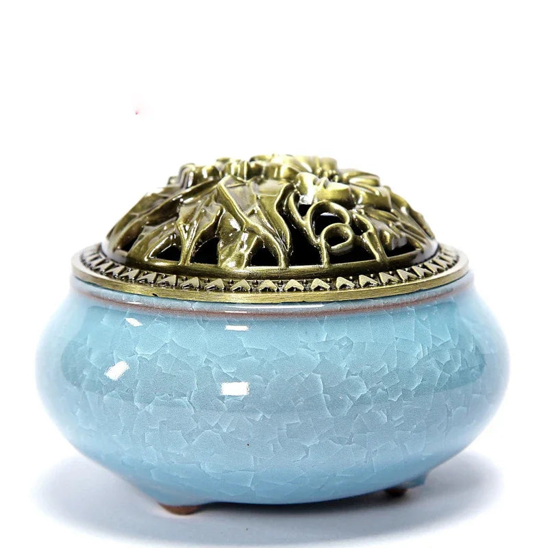 Vintage Ceramic Incense Burner Zen Decor