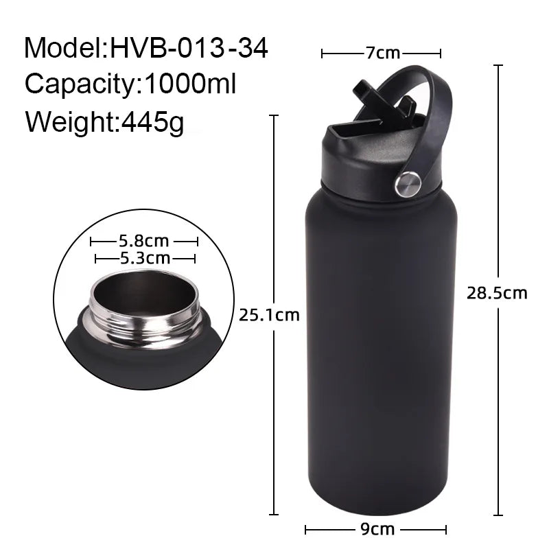 Custom Insulated Water Bottle with Straw