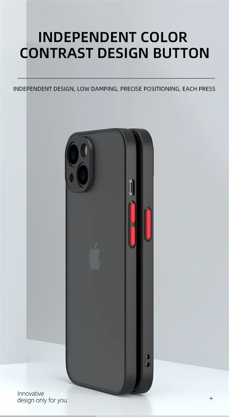 Vintage Shockproof Thin Matte Case For iPhone