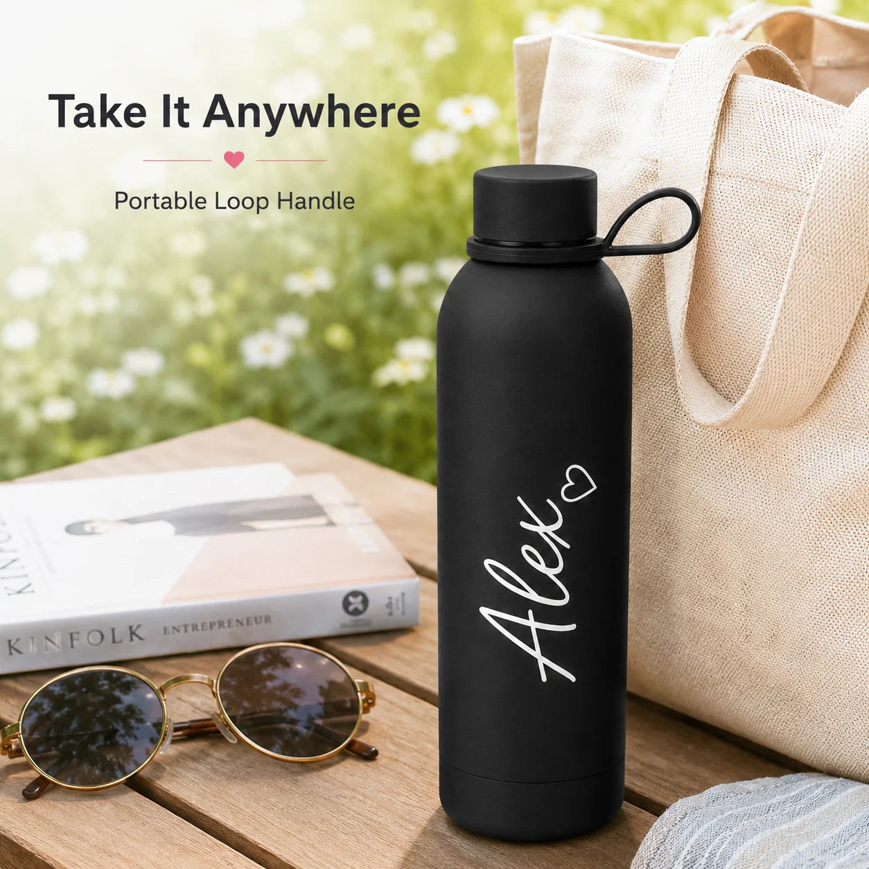 Personalized Stainless Steel Insulated Water Bottle with Custom Engraving