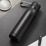 Customizable Stainless Steel Insulated Travel Flask with Carrying Rope
