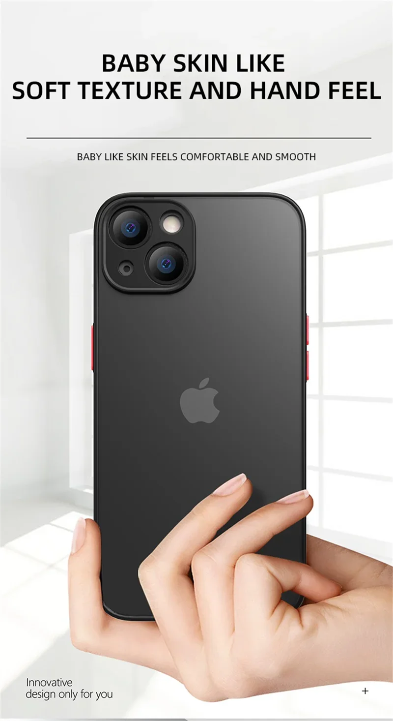 Vintage Shockproof Thin Matte Case For iPhone