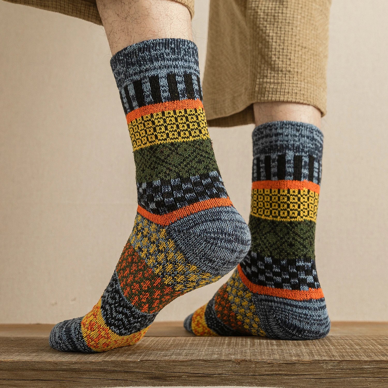Vintage Thick Warm Socks Colorful Gift