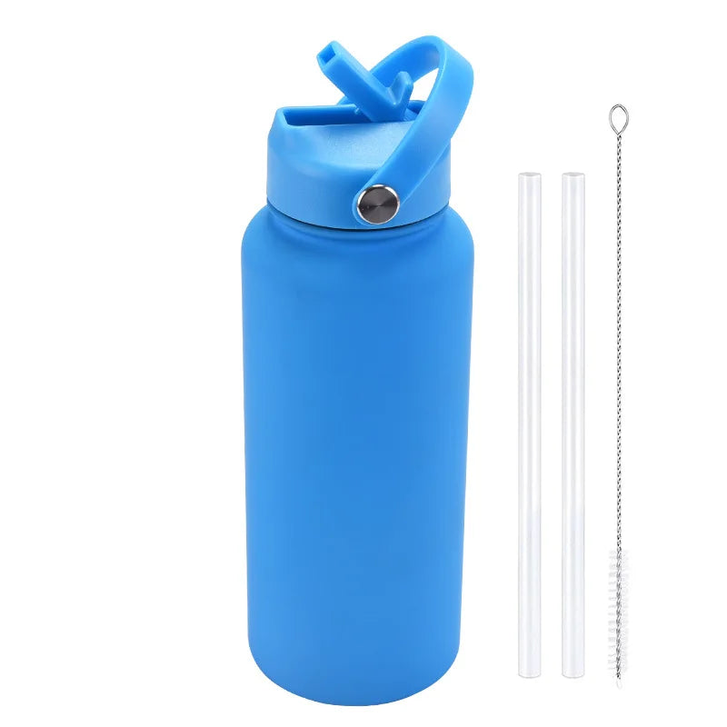 Custom Insulated Water Bottle with Straw