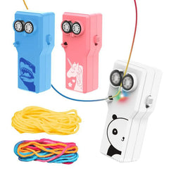 Dancing Toy Rope Launcher Propeller With Rope String Controller Handheld Loop Lasso Shooter Thruster Electric Toys For Children