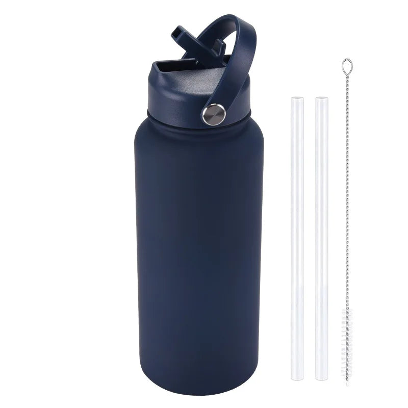 Custom Insulated Water Bottle with Straw