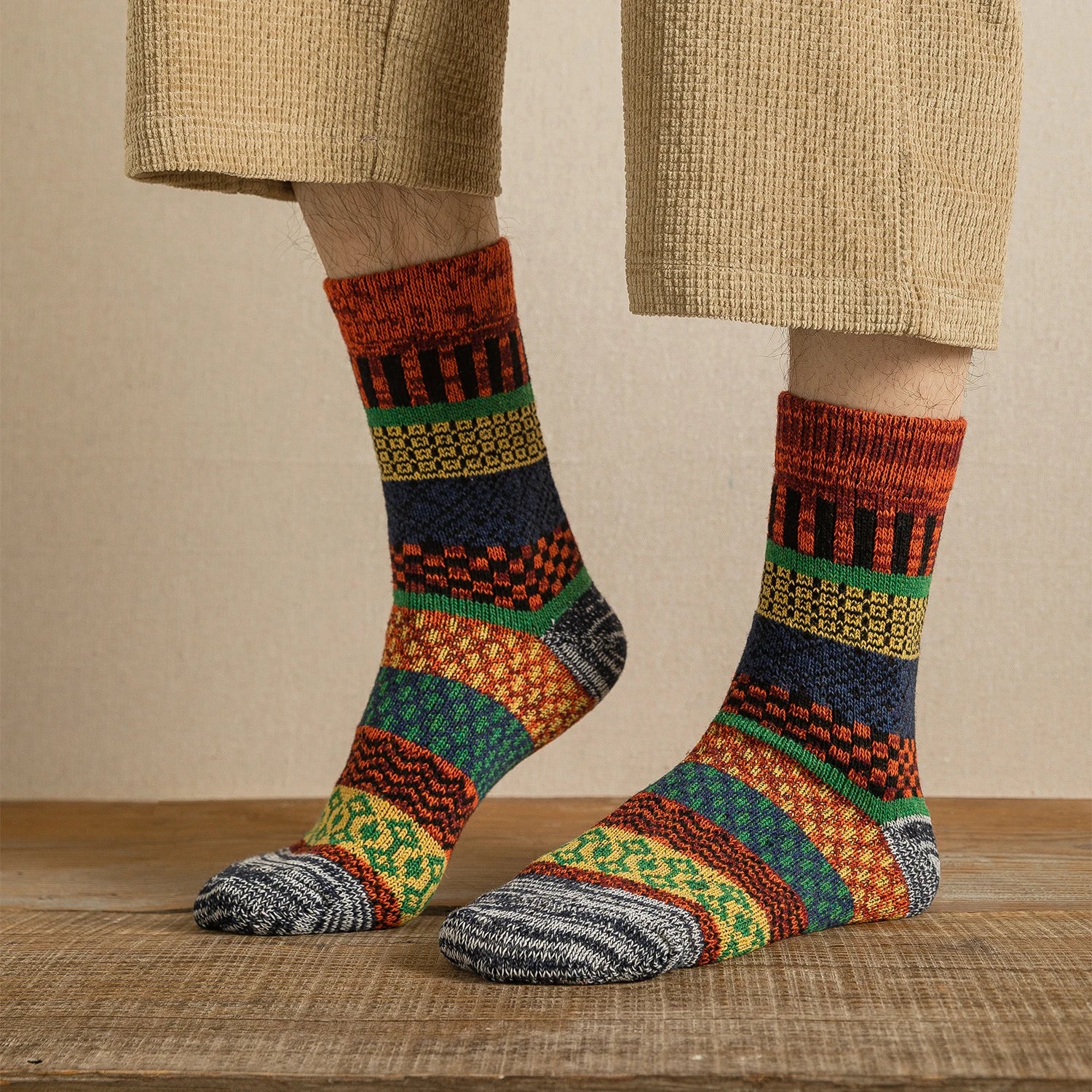 Vintage Thick Warm Socks Colorful Gift
