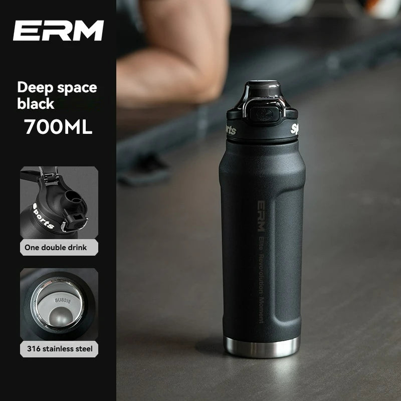 Stainless Steel Double-Wall Insulated Water Bottle with Handle
