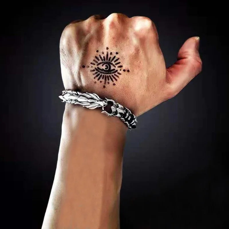Men's Viking Dragon Punk Bangle Vintage Bracelet