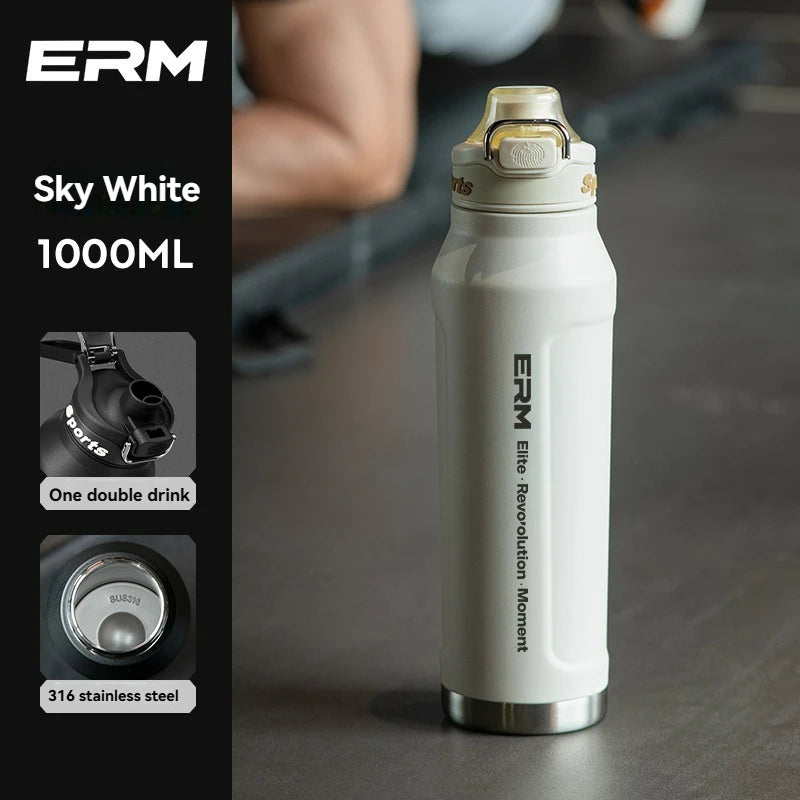 Stainless Steel Double-Wall Insulated Water Bottle with Handle