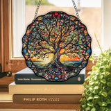 Vintage Tree of Life Wall Art Decor Sun Hanging Sign