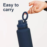 Customizable 1L Magnetic Water Bottle with Phone Holder, Personalized Gift