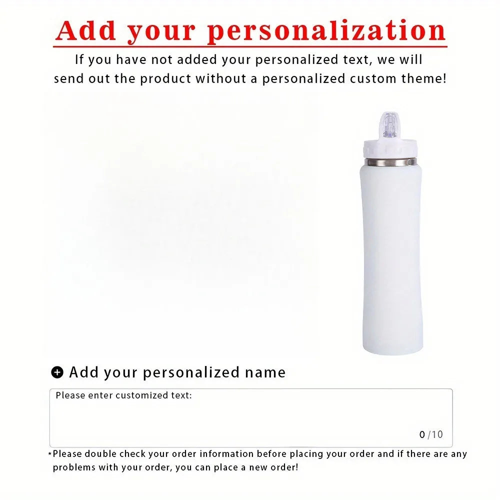 Customizable Insulated Stainless Steel Water Bottle with Personalized Name or Logo