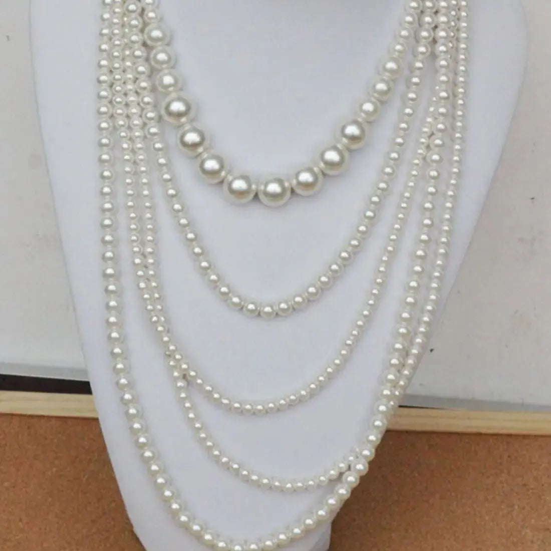 Vintage Multilayer Imitation Pearl Necklace for Women