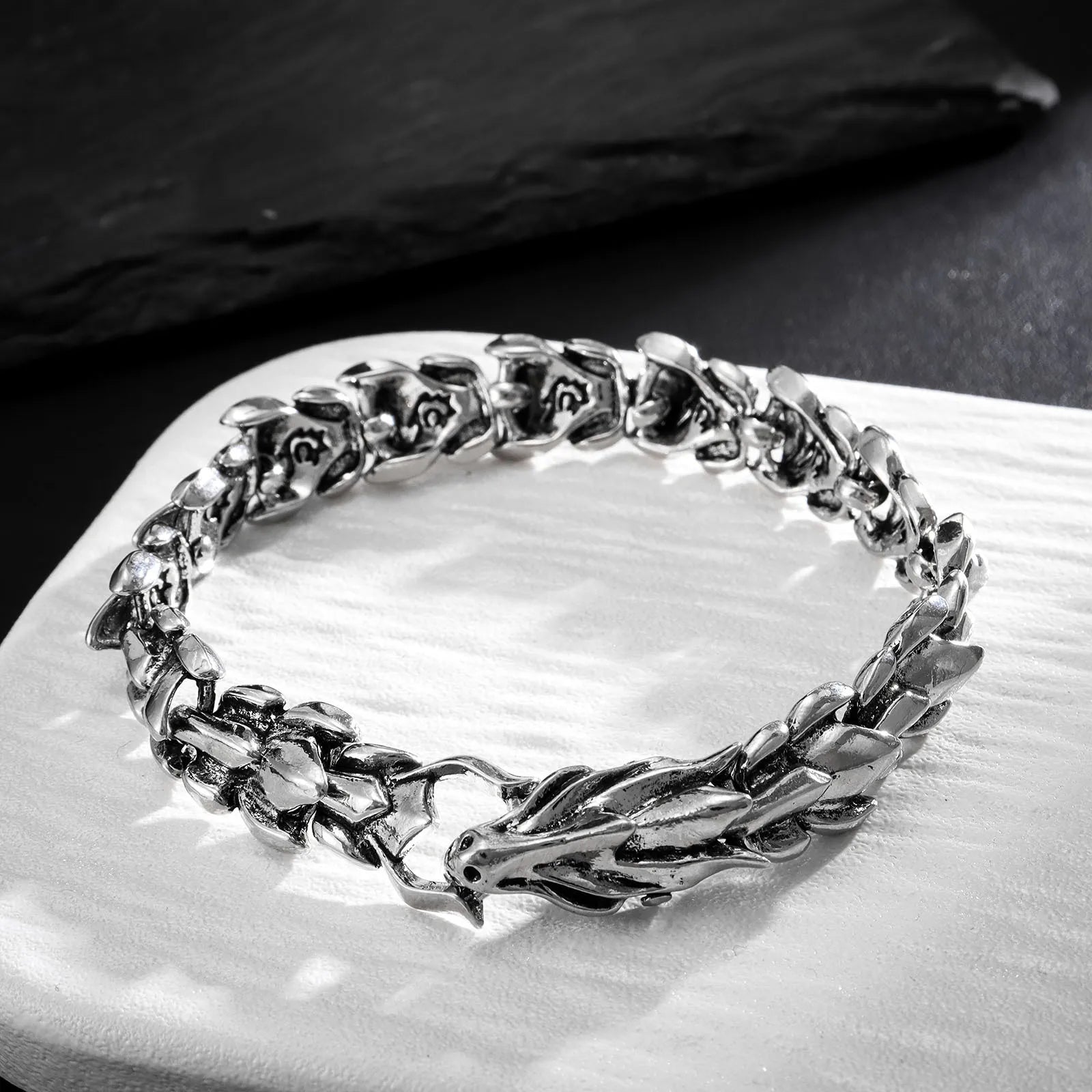 Men's Viking Dragon Punk Bangle Vintage Bracelet