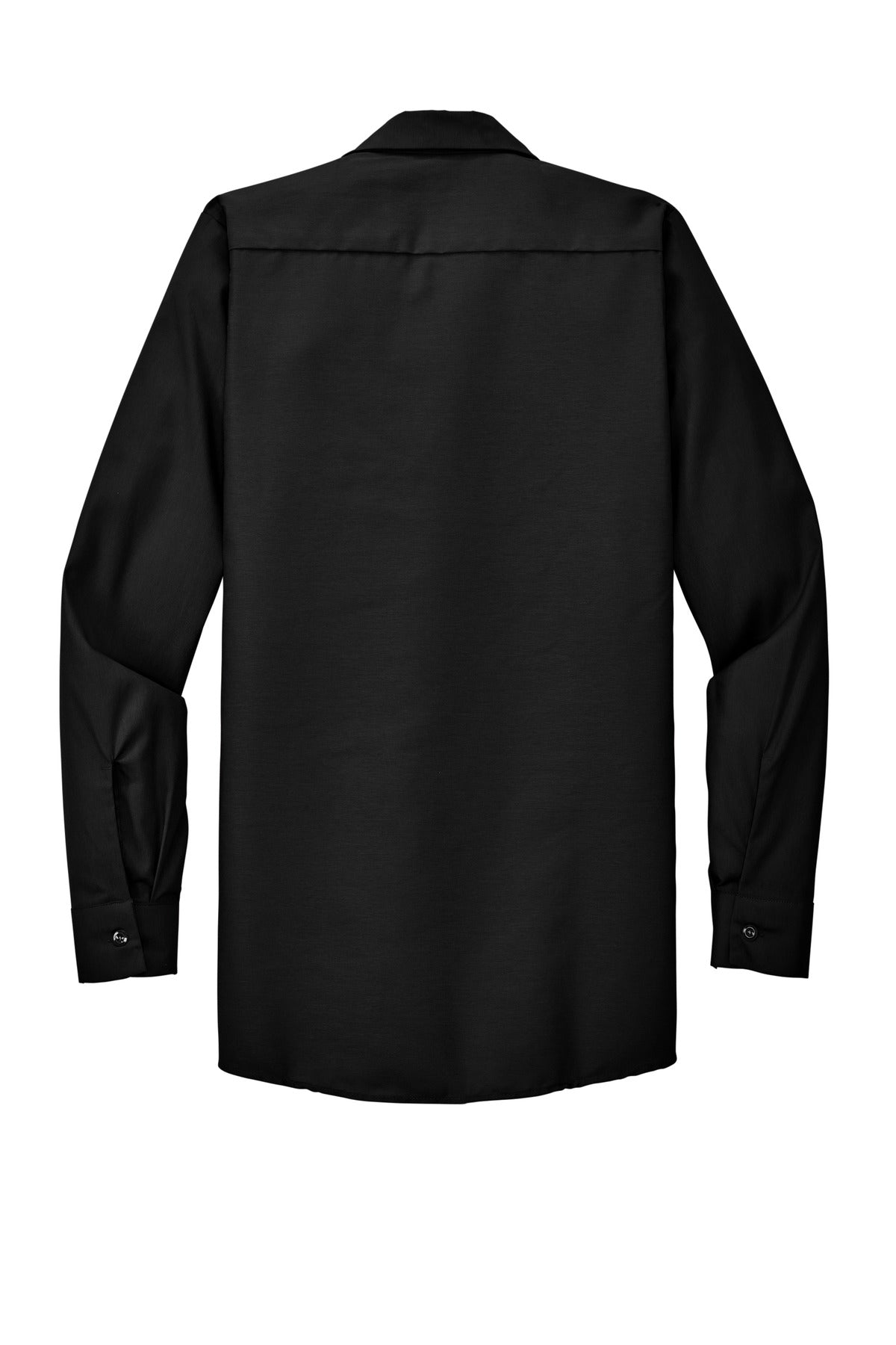 Red Kap Long Sleeve Industrial Work Shirt - Black - Back flat