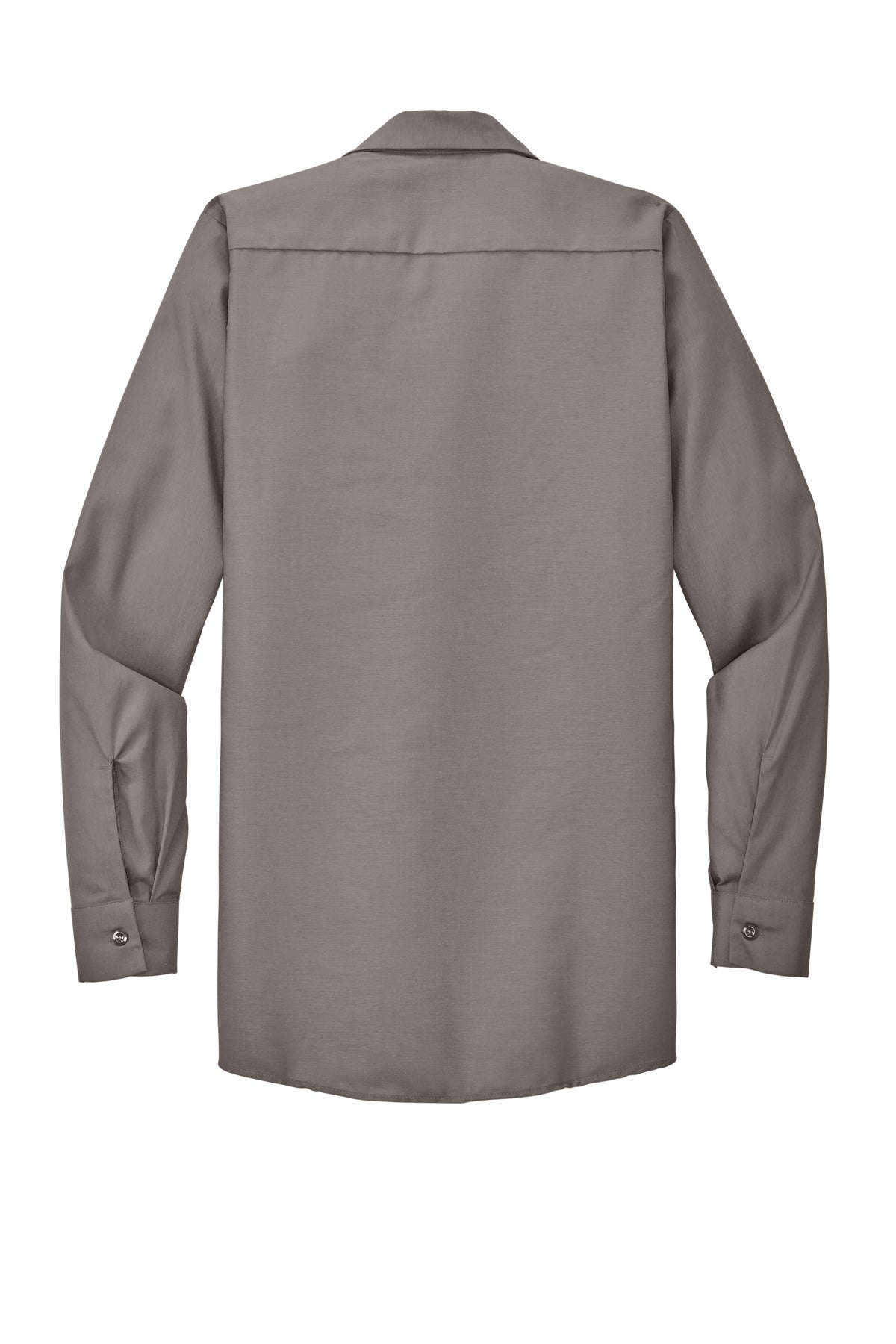 Red Kap Long Sleeve Industrial Work Shirt - Grey - Back flat