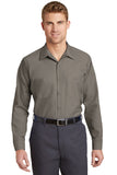 Red Kap Long Sleeve Industrial Work Shirt - Grey - Front model