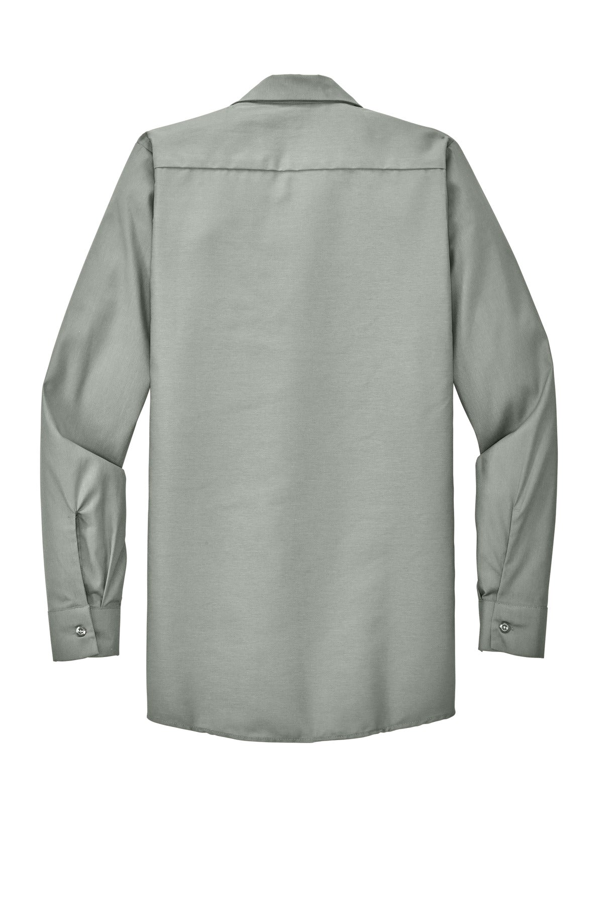 Red Kap Long Sleeve Industrial Work Shirt - Light Grey - Back flat