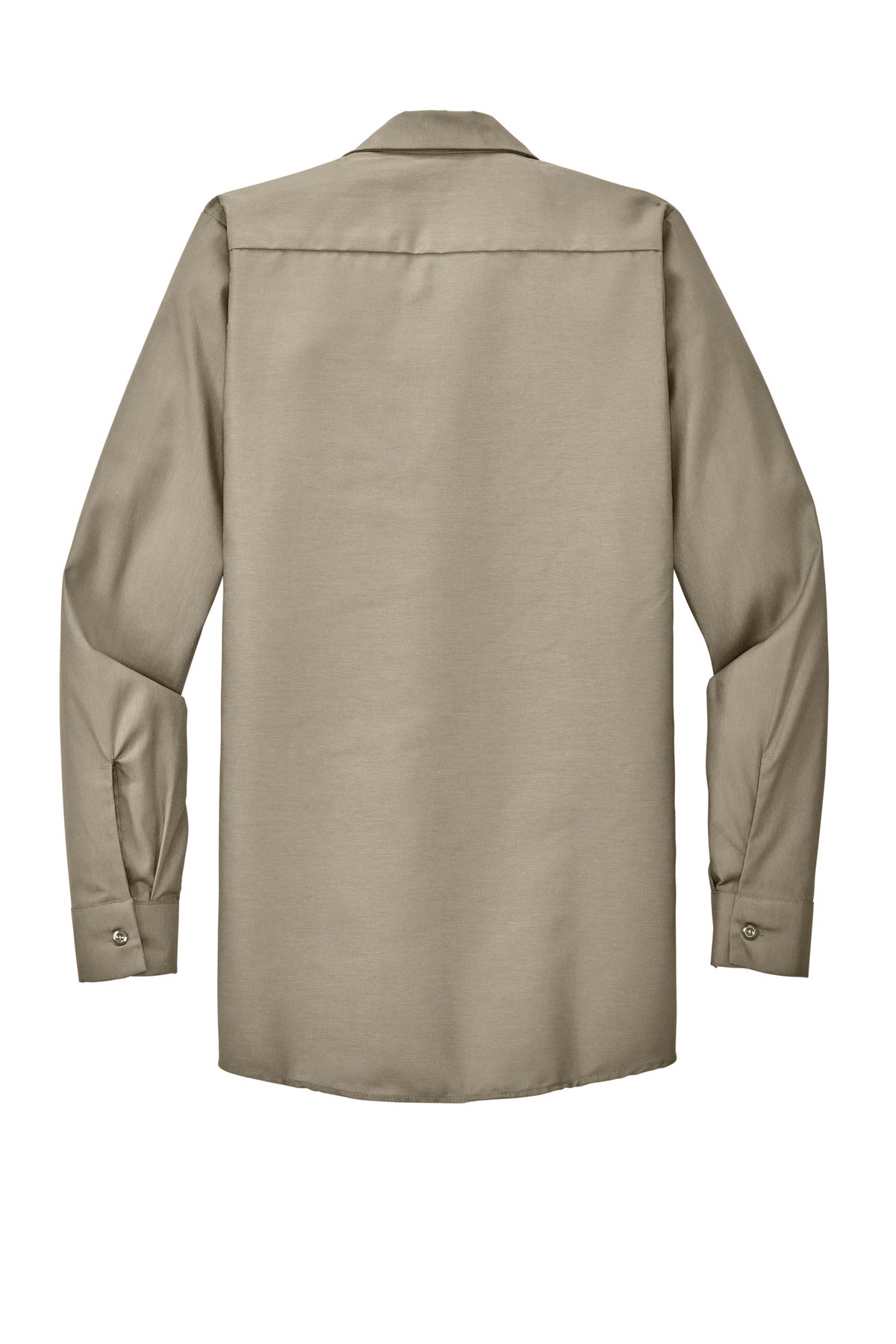 Red Kap Long Sleeve Industrial Work Shirt - Light Tan - Back flat