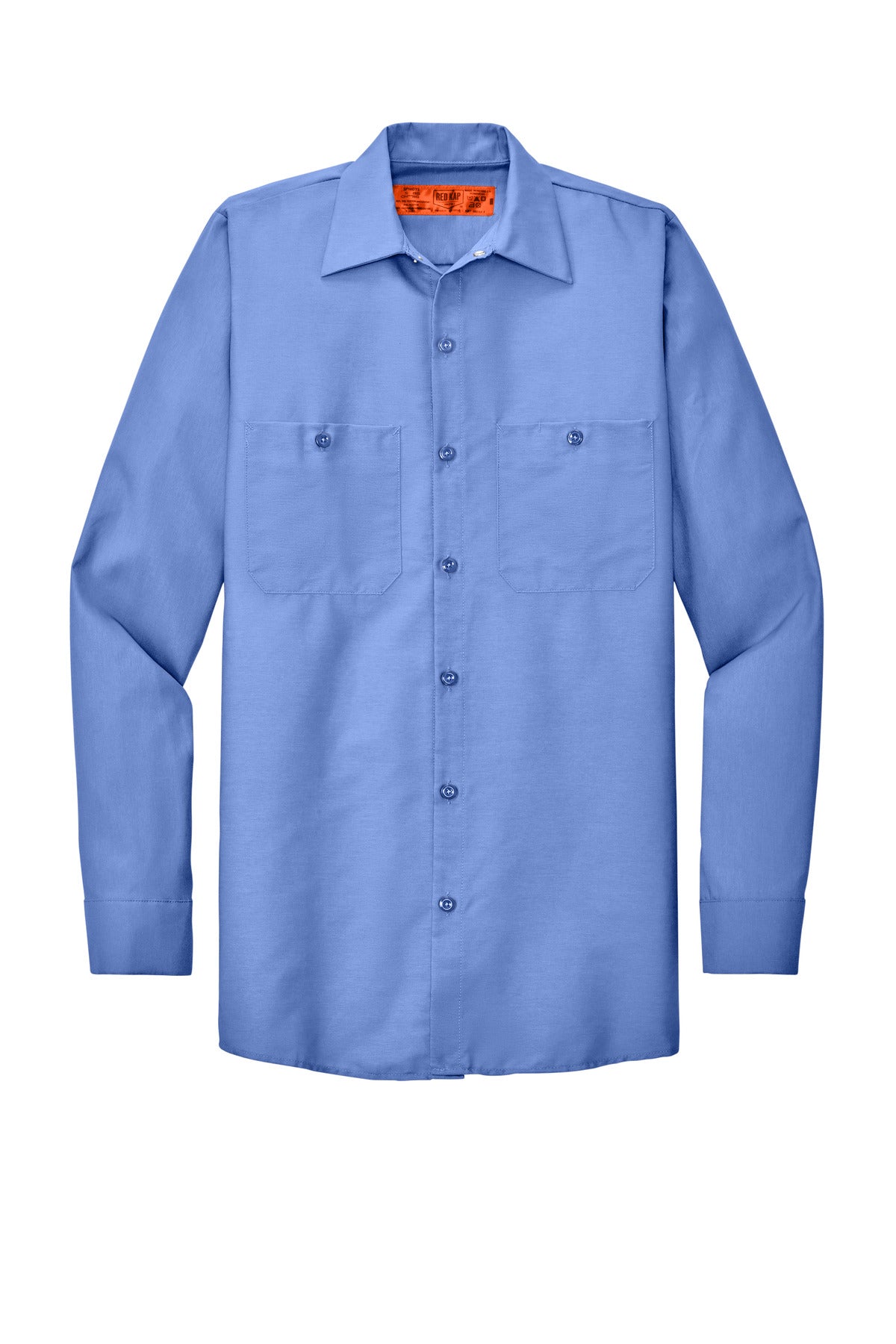 Red Kap Long Sleeve Industrial Work Shirt - Petrol Blue - Front flat