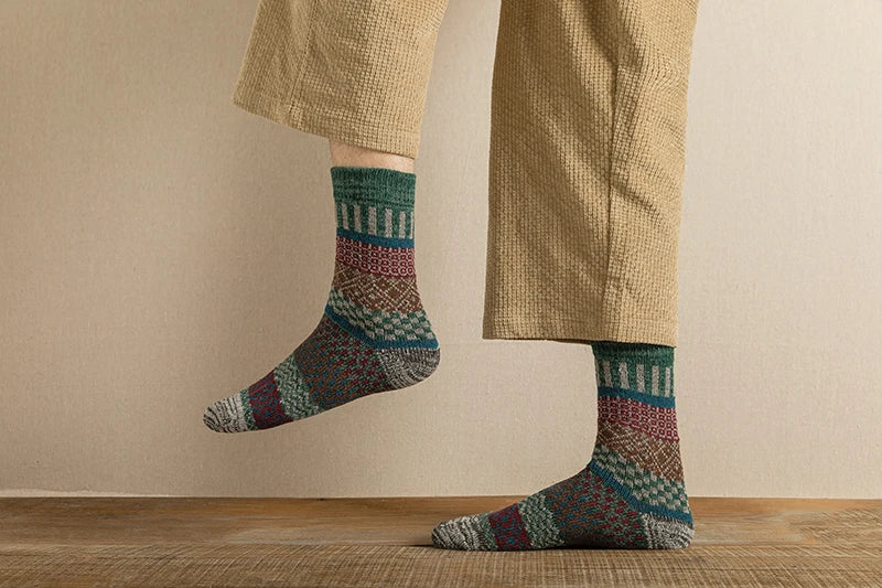 Vintage Thick Warm Socks Colorful Gift
