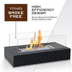 Home Rectangular Bioethanol Fireplace Portable Desktop Metal Stove Indoor and Outdoor Winter Heater Atmosphere Small Stove