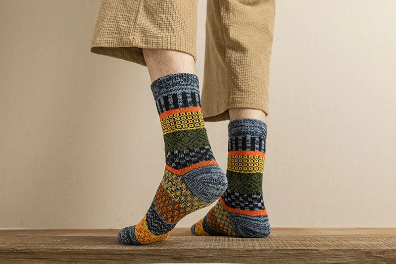 Vintage Thick Warm Socks Colorful Gift