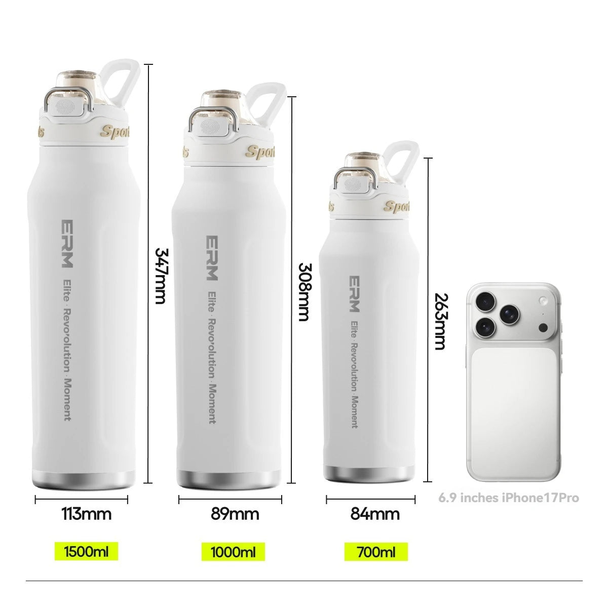 Stainless Steel Double-Wall Insulated Water Bottle with Handle