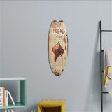 Vintage Wooden Surfboard Sign Beach Decor
