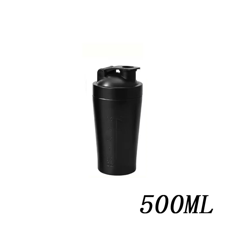 Stainless Steel Protein Shaker Bottle with Mixing Ball