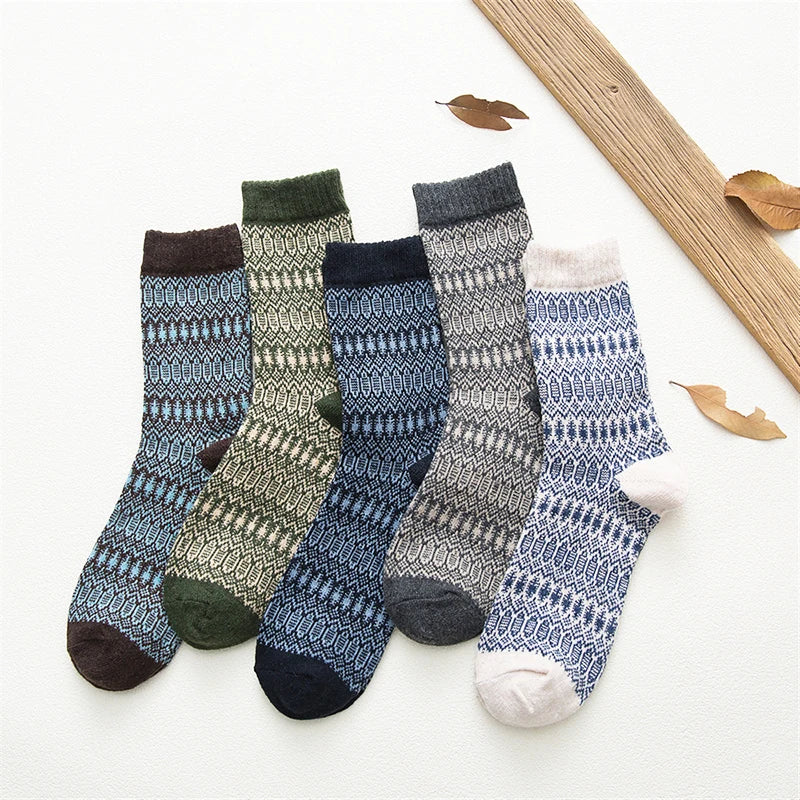 Vintage Thick Warm Socks Colorful Gift