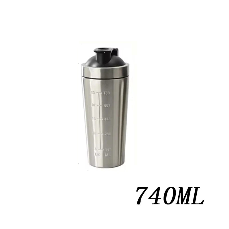 Stainless Steel Protein Shaker Bottle with Mixing Ball