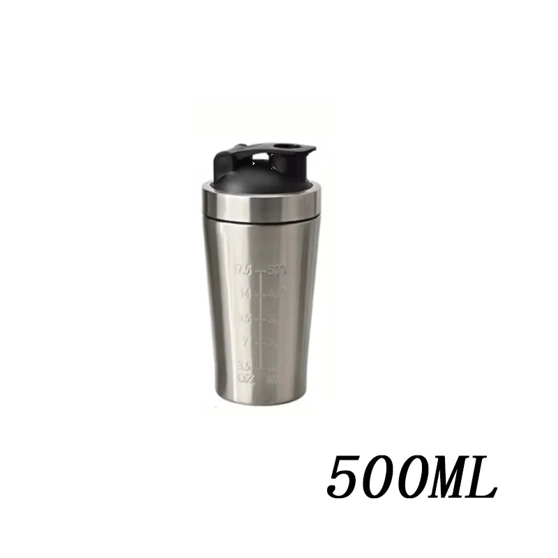 Stainless Steel Protein Shaker Bottle with Mixing Ball