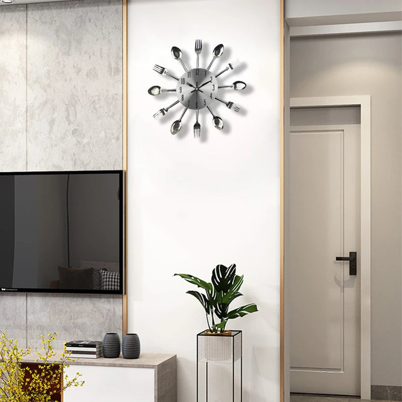 Vintage Double-Sided Round Wall Clock Decor