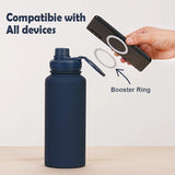Customizable 1L Magnetic Water Bottle with Phone Holder, Personalized Gift
