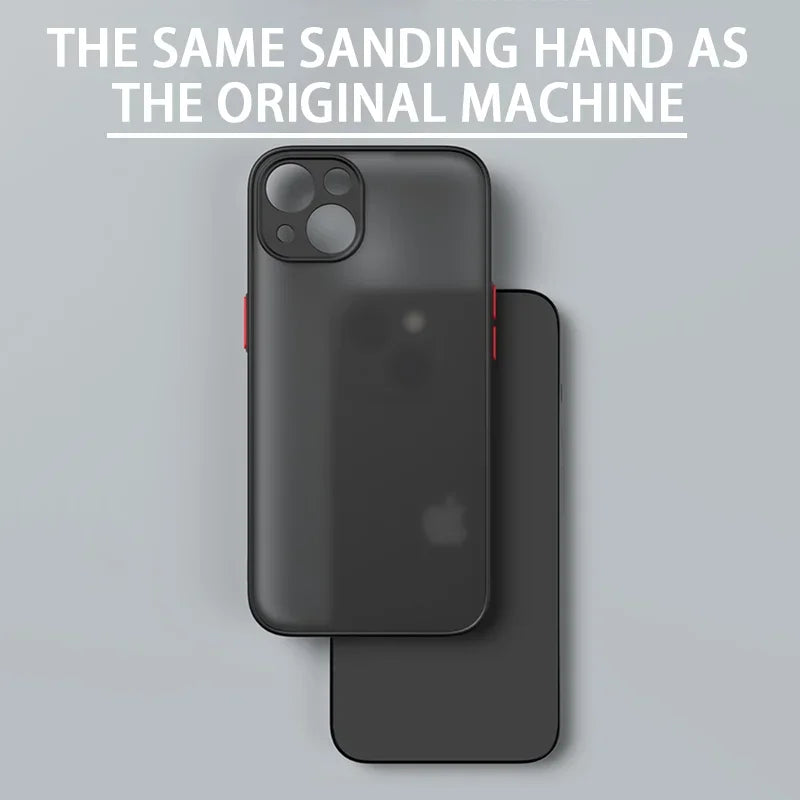 Vintage Shockproof Thin Matte Case For iPhone