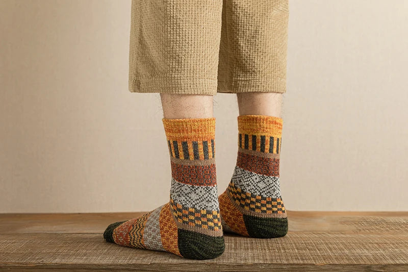 Vintage Thick Warm Socks Colorful Gift