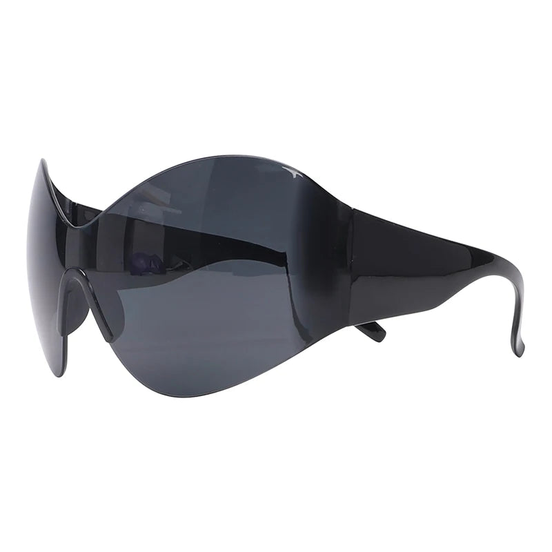 New Steampunk Oversized Sunglasses for Women Trends Punk Y2k Sun Glasses Goggle Men 2000'S Brand Designer Eyewear De Sol Oculos