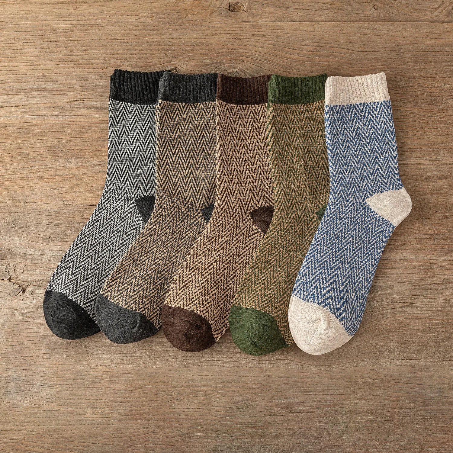Vintage Thick Warm Socks Colorful Gift